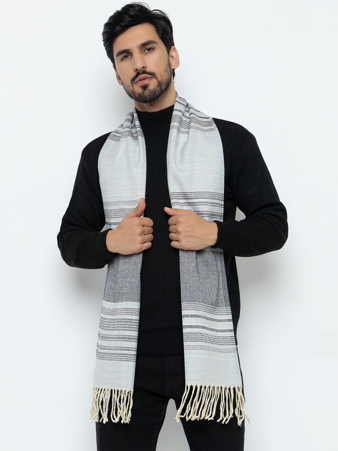 Amoldo Unisex Striped Woolen Mufflers-picture-41