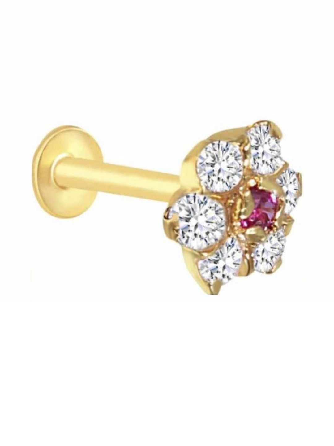 Paridhi Gold-Plated Cubic Zirconia Stud Nosepin-picture-24