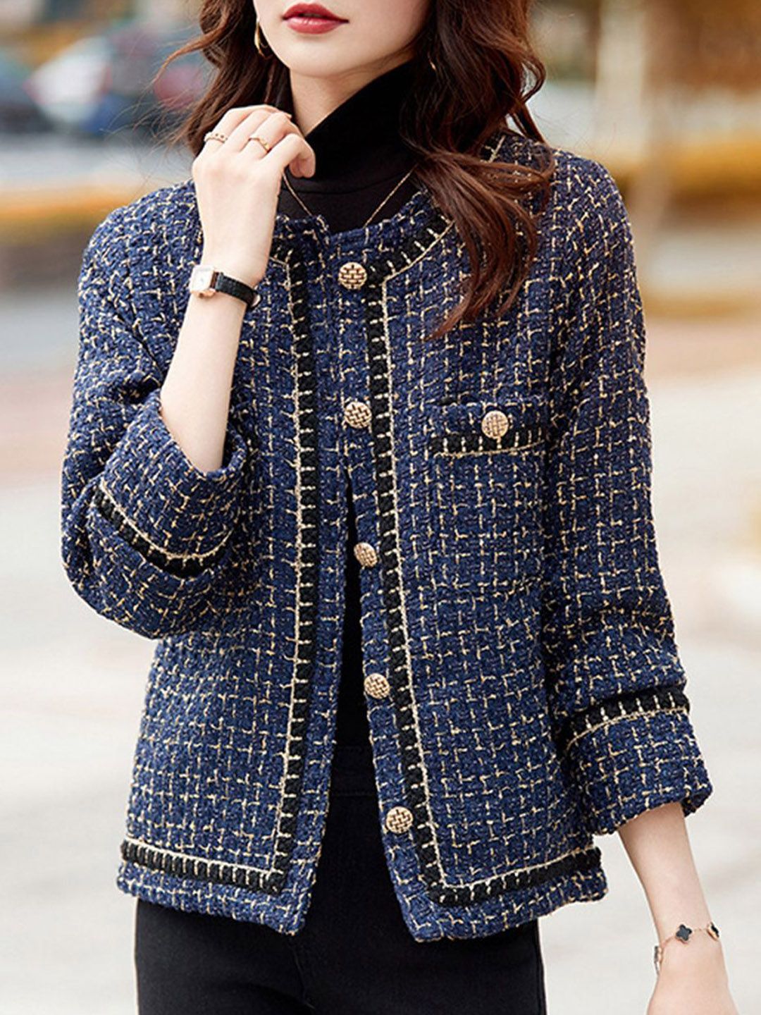 all about you Women Self-Designed Spread Collar Single-Breasted Overcoat-picture-24