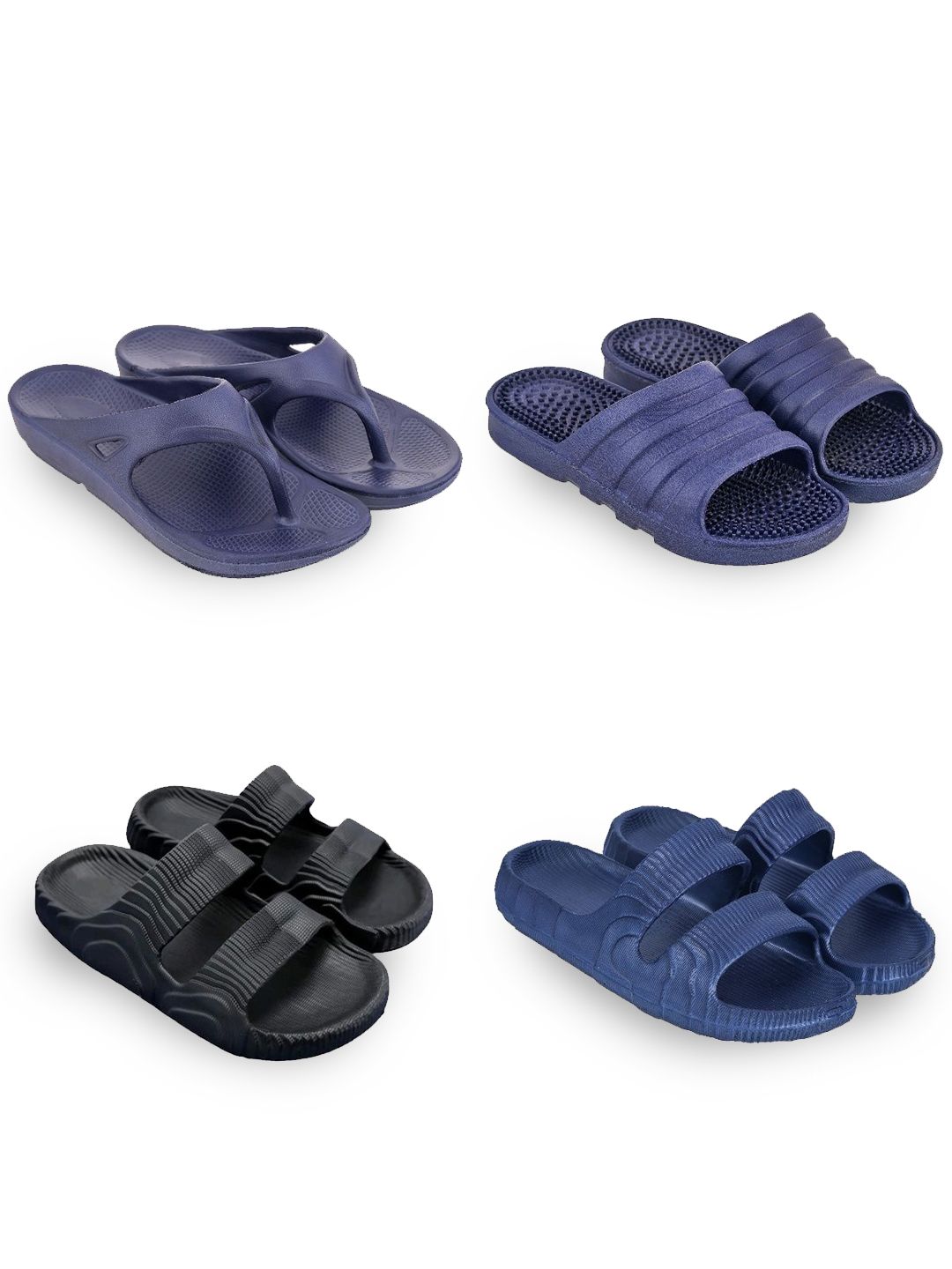 Feel alive Men Pack of 4 Flip Flops-picture-21