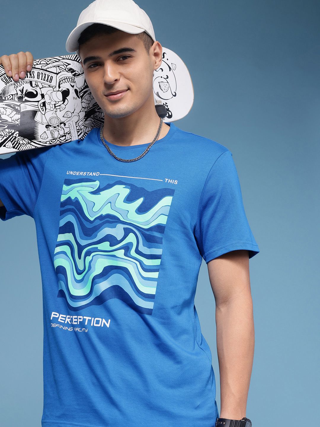 HERE&NOW Graphic Printed Pure Cotton T-shirt-picture-13