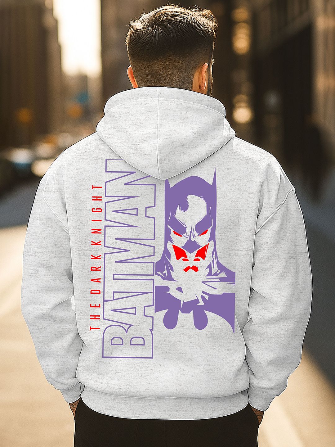 Triptee Men Batman Graphic Printed Hooded Neck Sweatshirt-picture-30