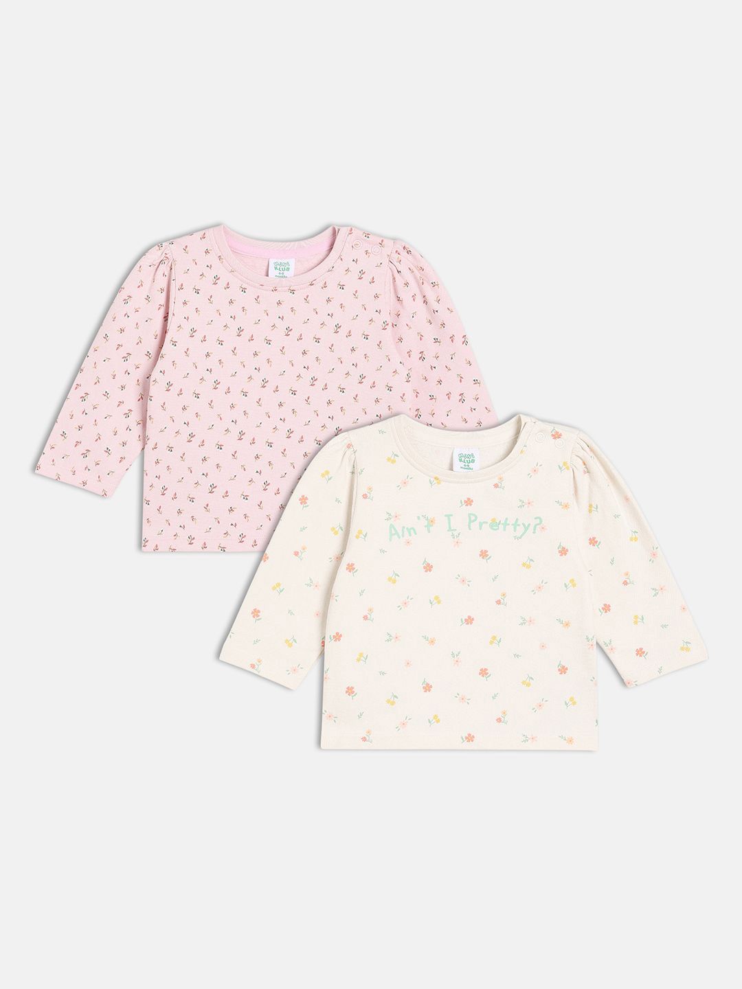 MINI KLUB Girls Pack Of 2 Printed Full Sleeves Cotton Top-picture-40