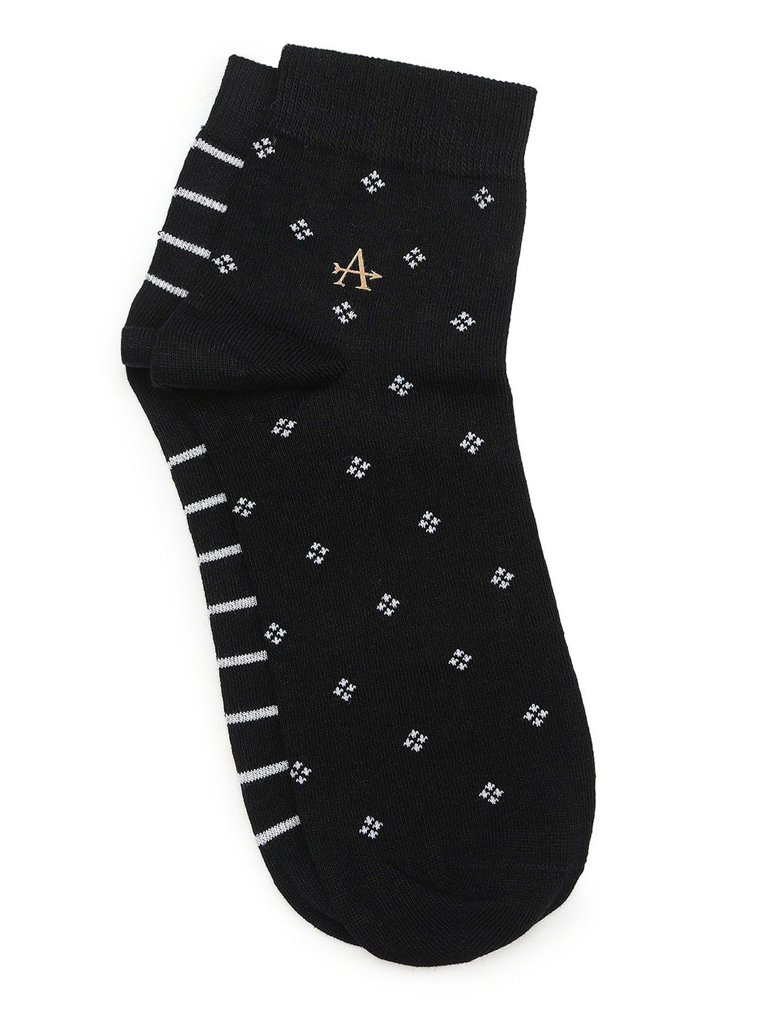 Arrow Men Pack Of 2 Patterned Pure Cotton Ankle Length Socks-picture-15