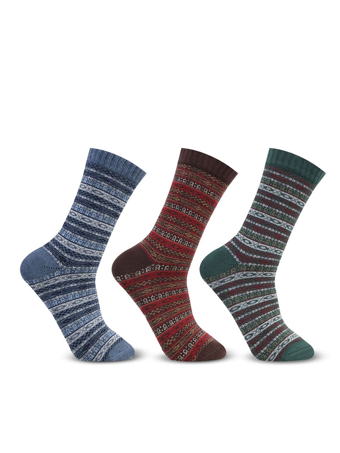 Bonjour Men Pack Of 3 Printed Calf-Length Socks-picture-19