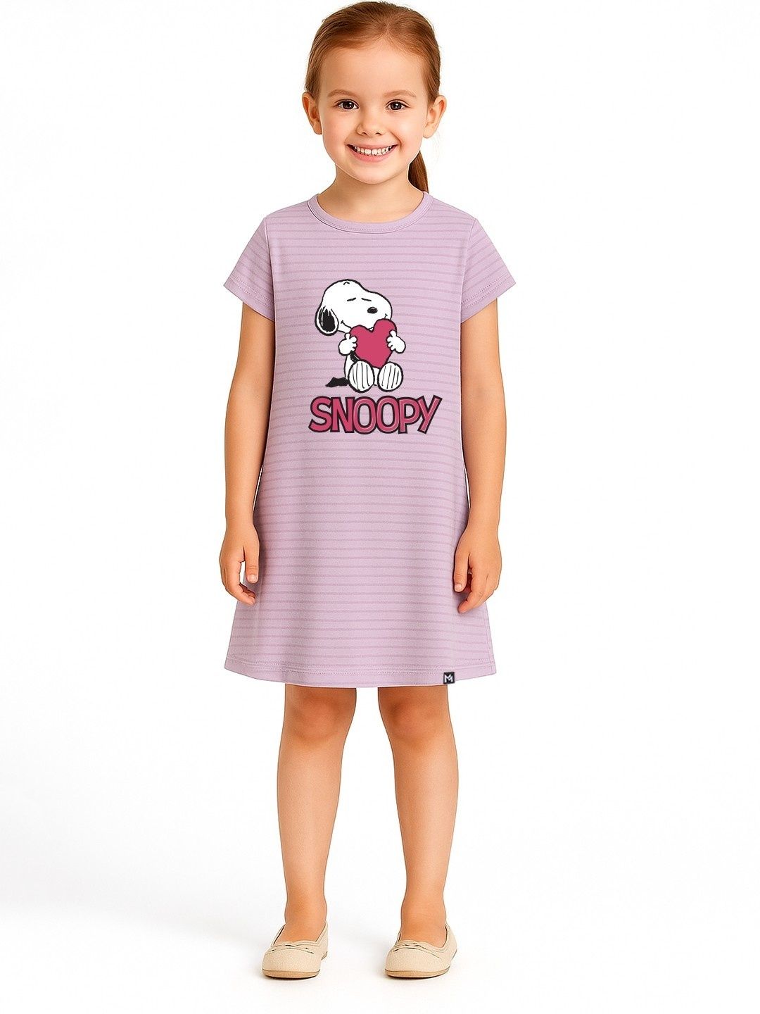 YK X Minute Mirth Girls We Bare Bears Printed T-shirt Dress-picture-28