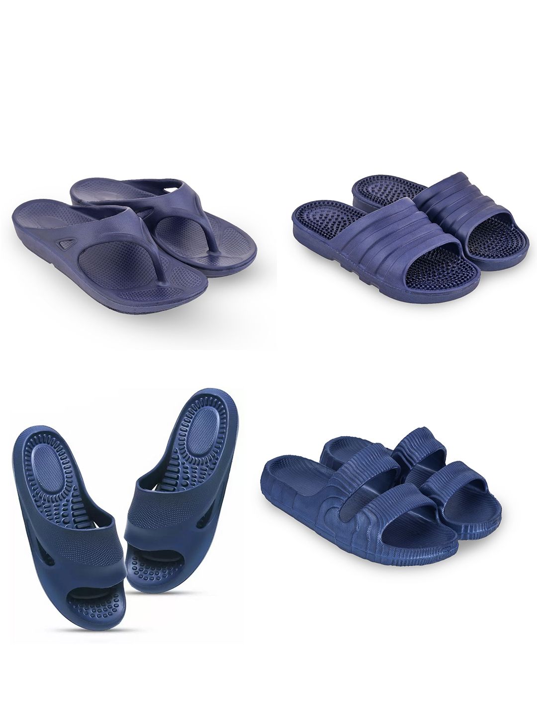 Feel alive Men Set Of 4 Lightweight Thong Flip-Flops-picture-17