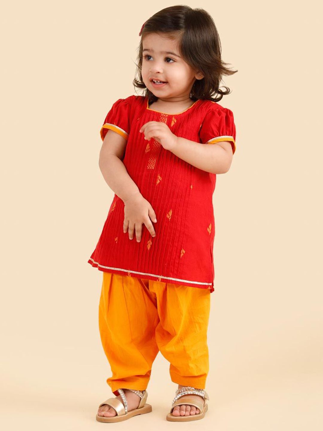 Fabindia Girls Woven Design Pure Cotton Kurta With Salwar-picture-20