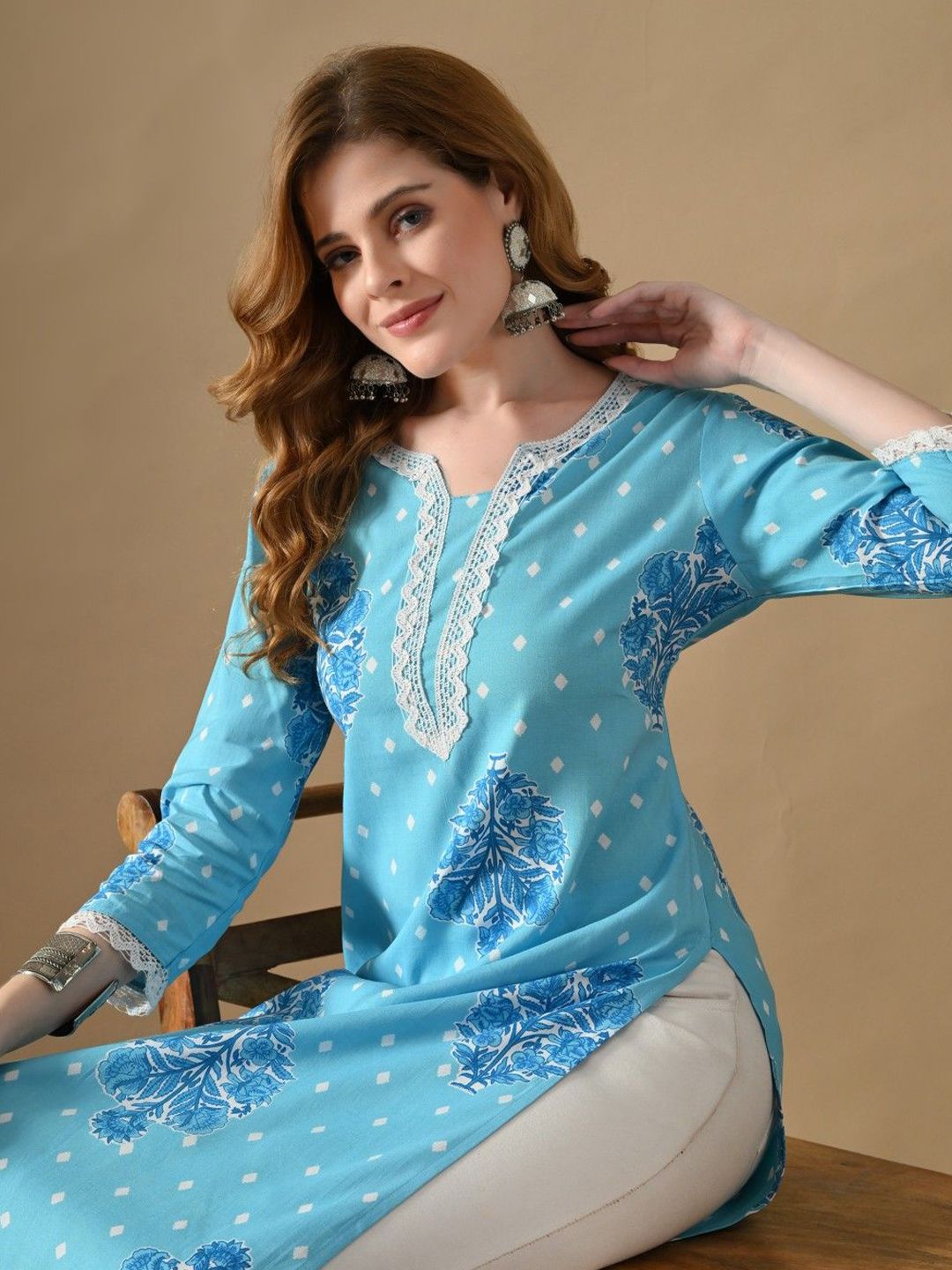 BKApparels Women Floral Printed Cotton Kurta-picture-19