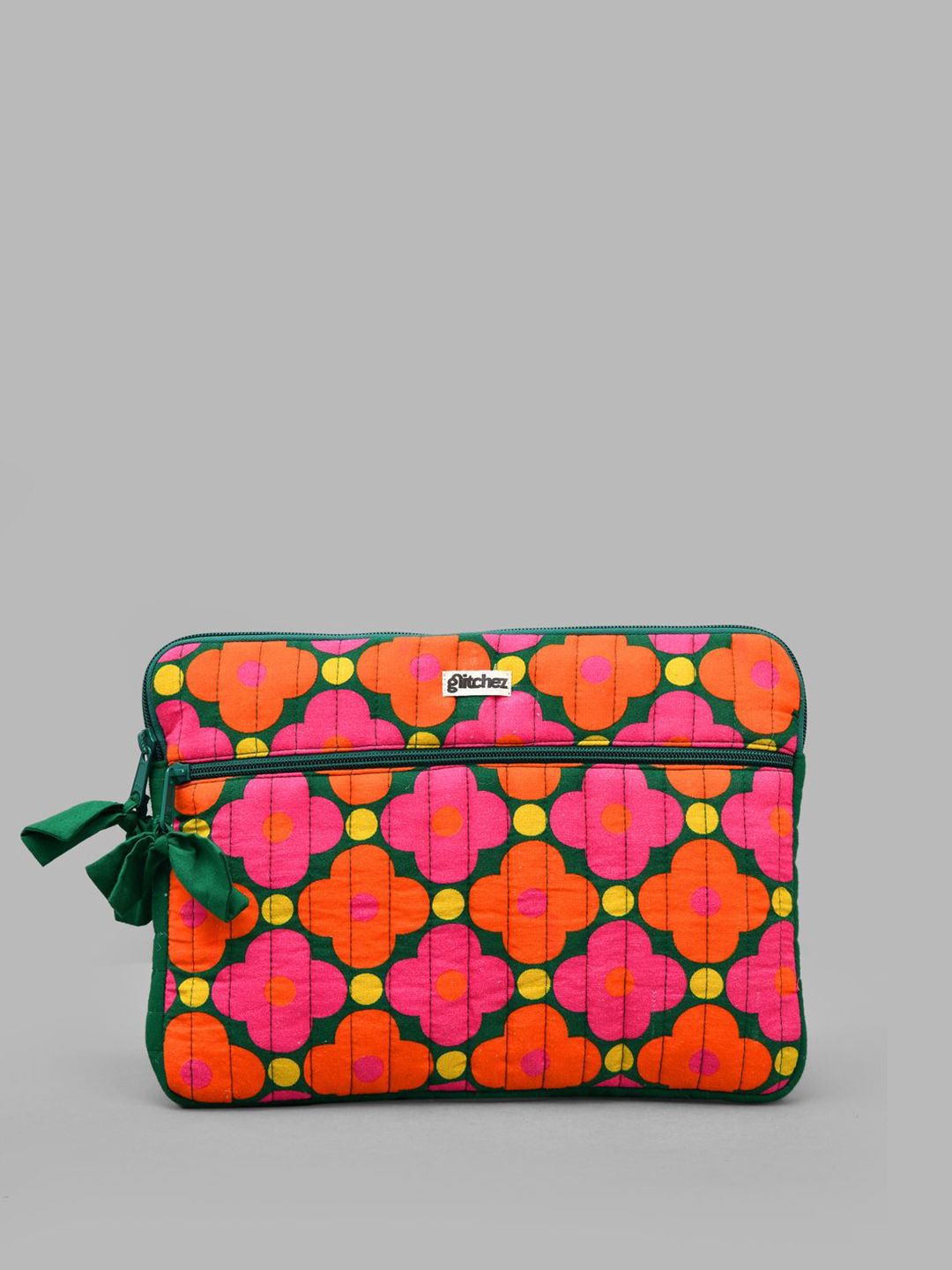 glitchez Floral Printed Bucket Handheld Bag with Quilted-picture-43