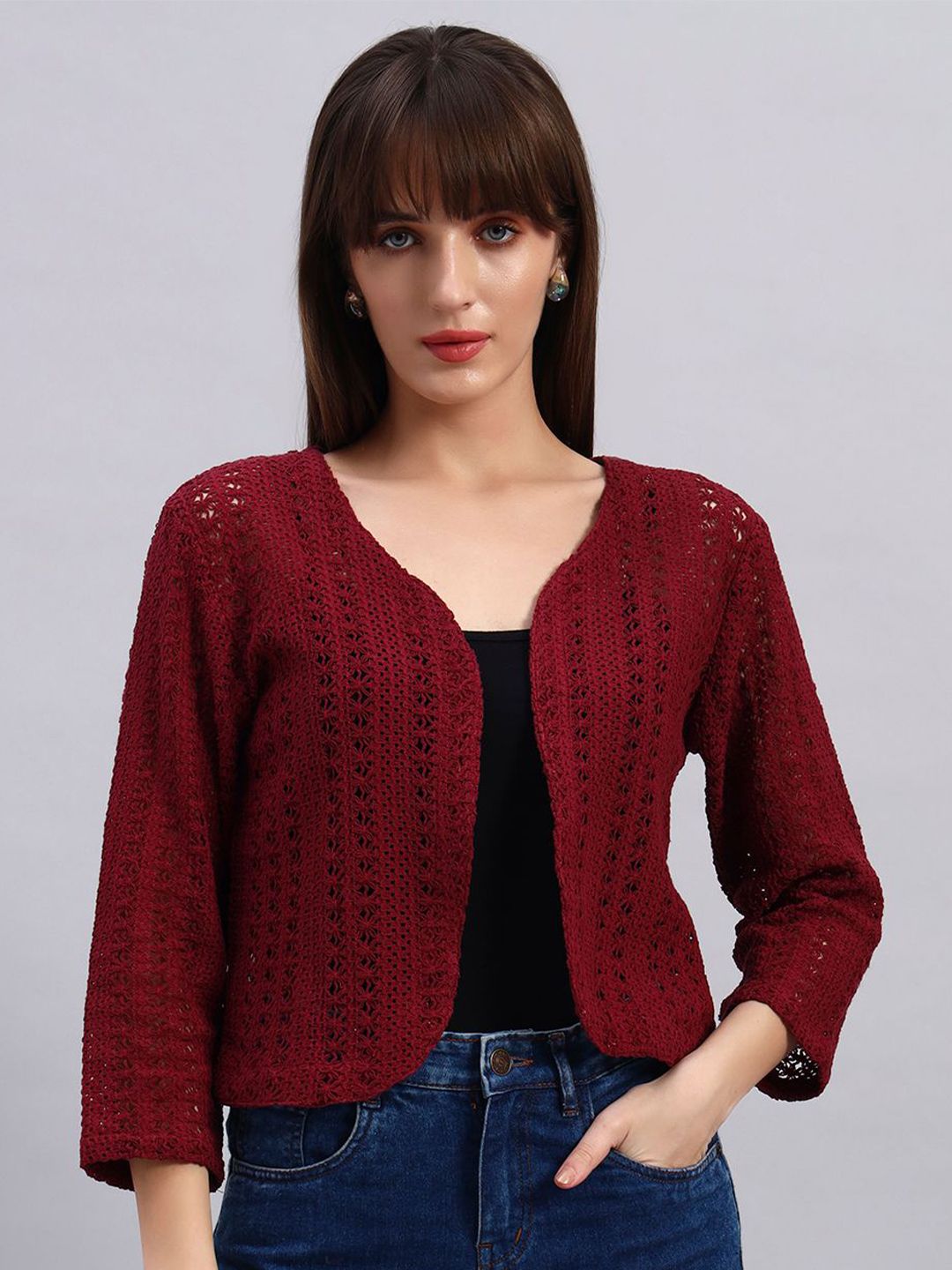 NATURE CRAFT Women Sheer Shrug-picture-23