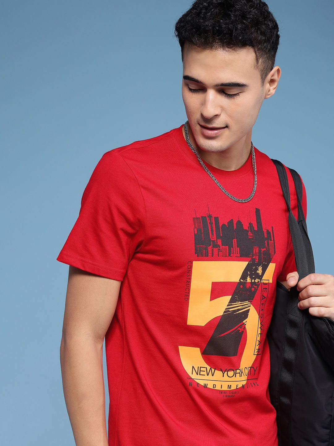 HERE&NOW Graphic Printed Pure Cotton T-shirt-picture-32