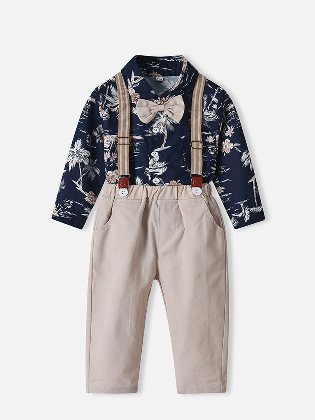 JC SPARKLE Boys Printed Long Sleeves Shirt With Trouser & Suspenders-image-26