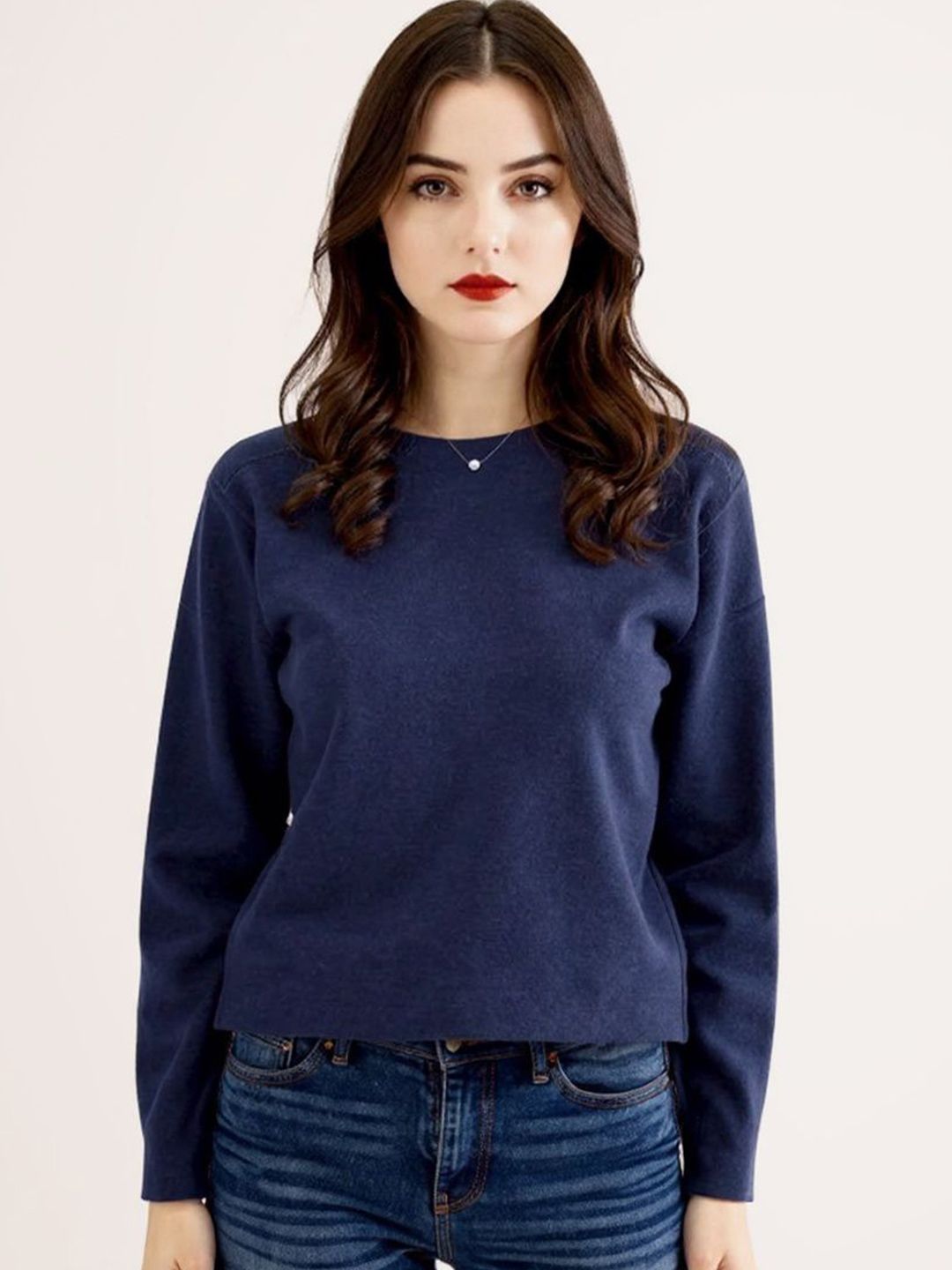 bebe Women Solid Round Neck Sweaters-picture-20