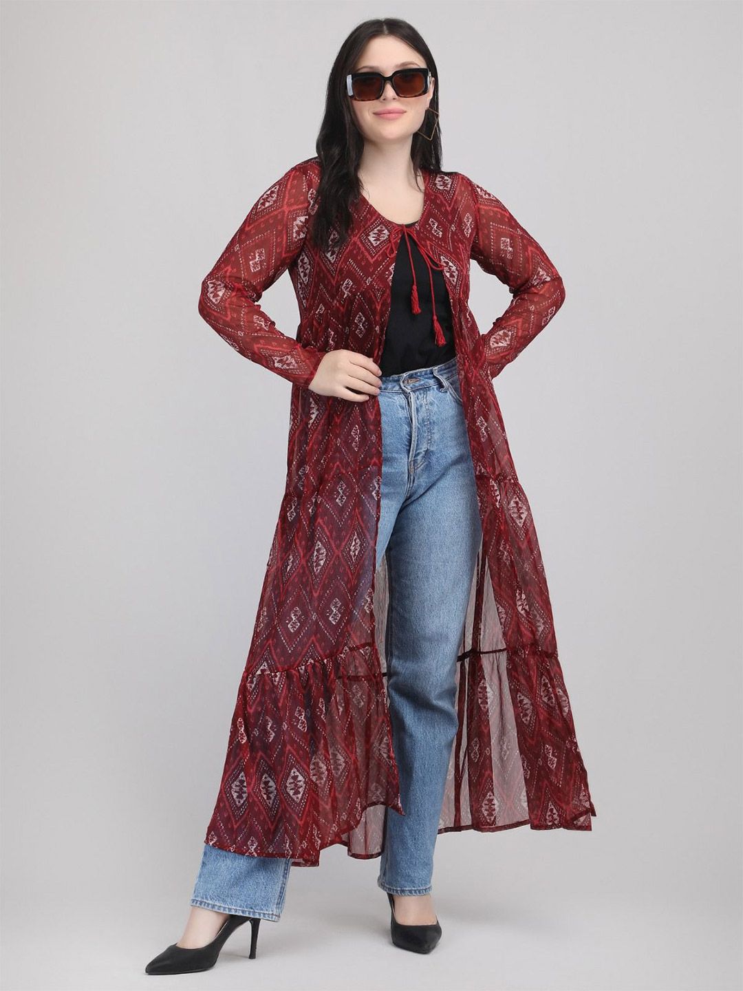 AB Collection Women Printed Longline Shrug-picture-24