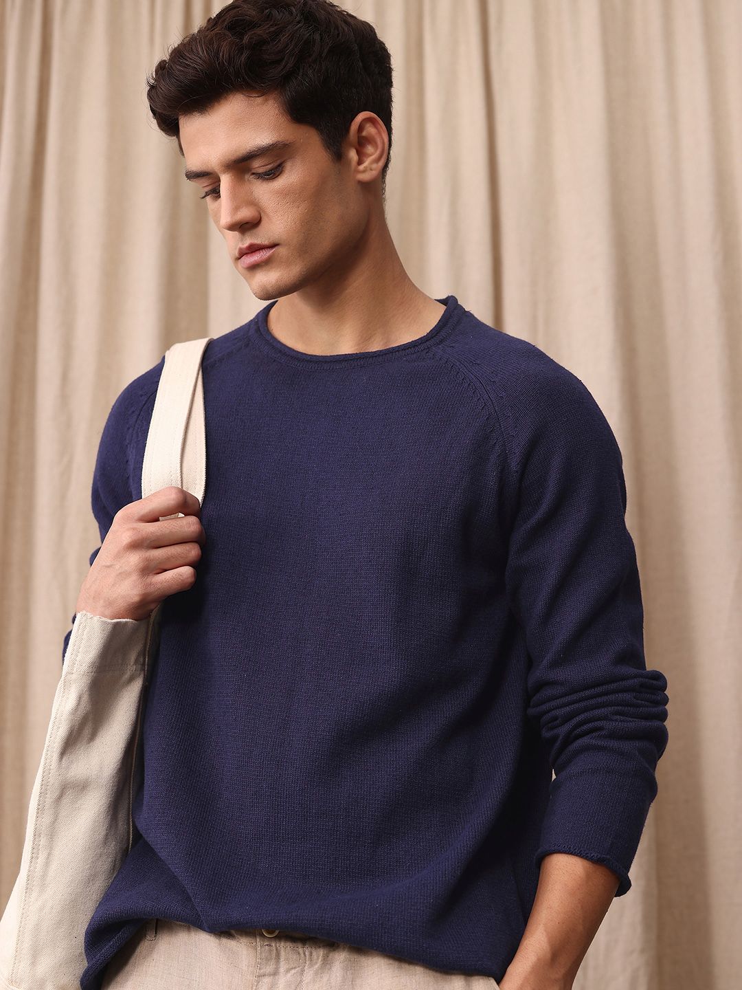 Mr Bowerbird Cotton Linen Liberal Fit Pullover Sweaters-picture-34