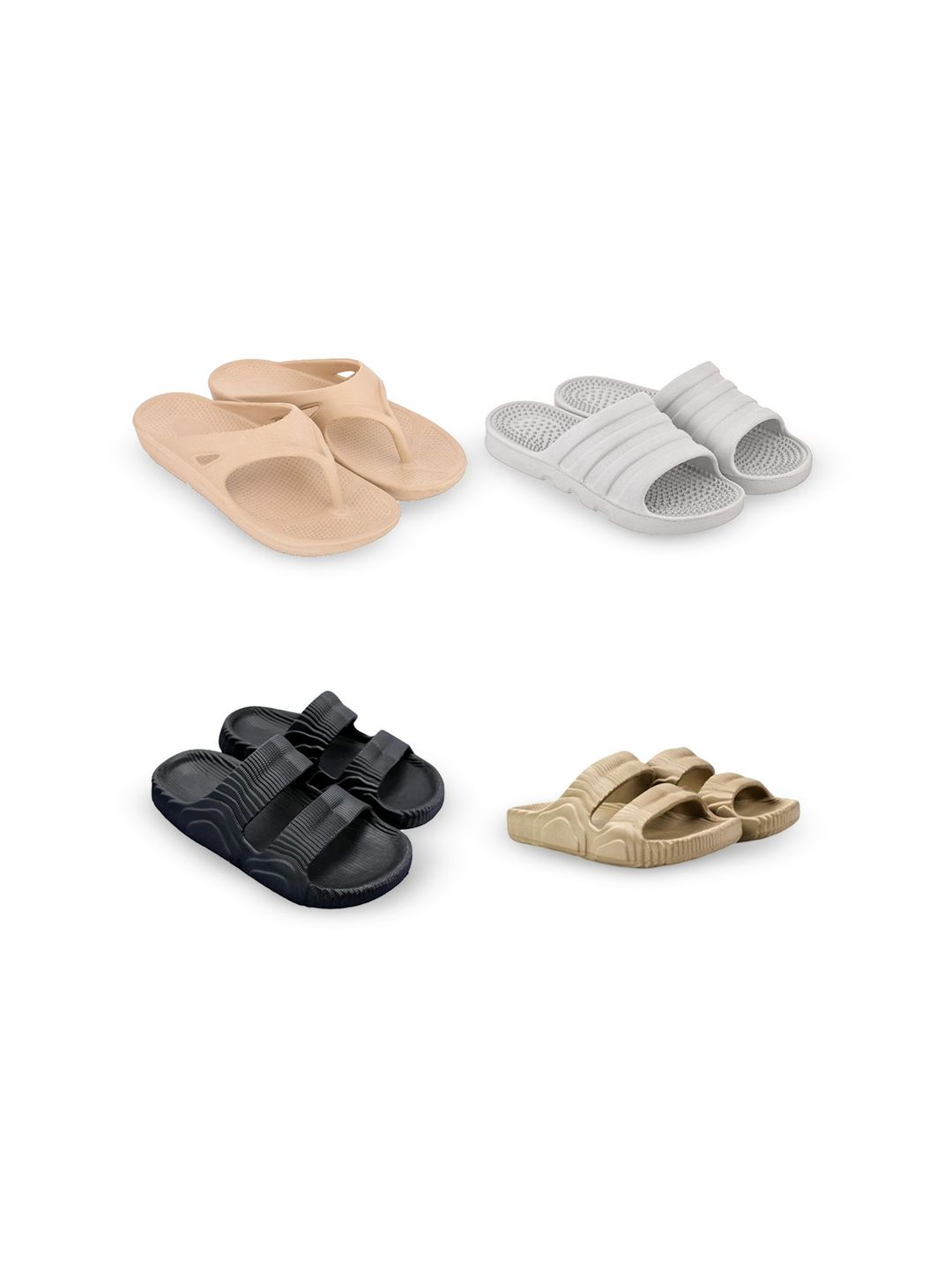 Feel alive Men Pack of 4 Flip Flops-picture-36