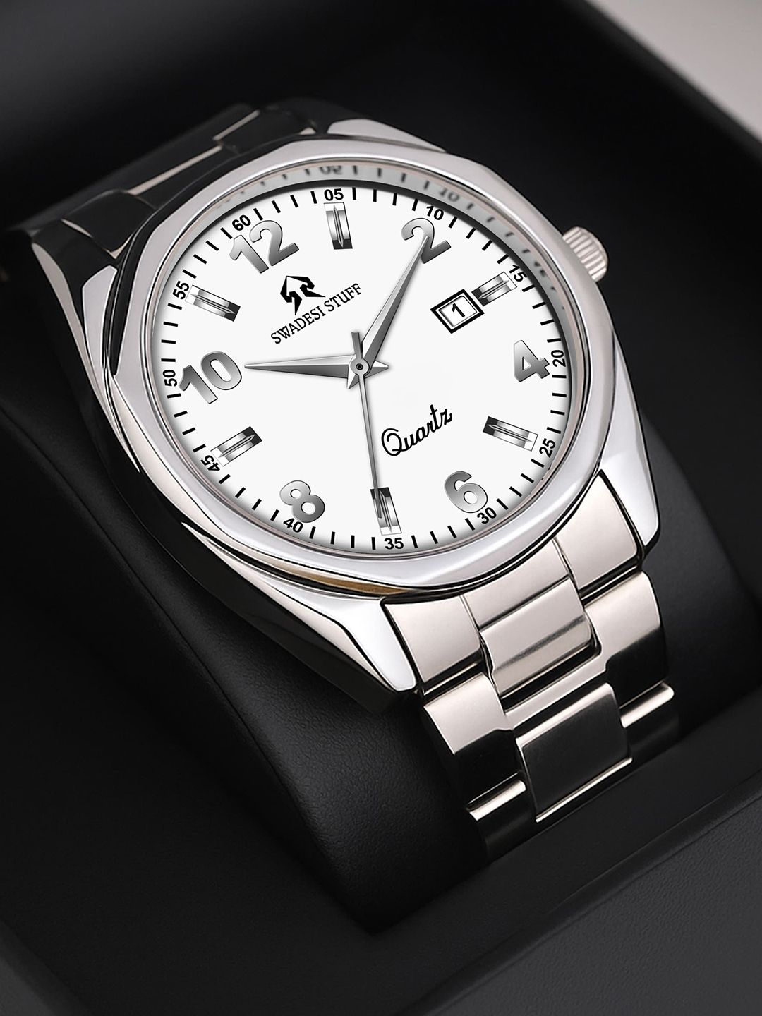 SWADESI STUFF Men Dial & Straps Analogue Watch BOSS WHITE 81-picture-26