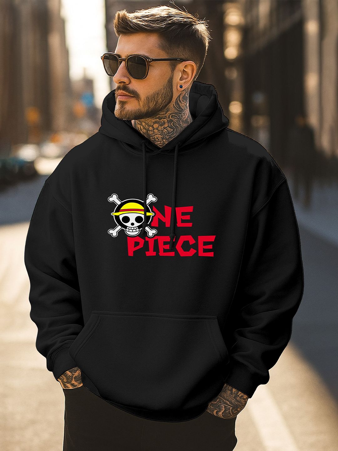 Triptee Men Graphic Printed Full Sleeves Hooded Pullover Sweatshirt-picture-22