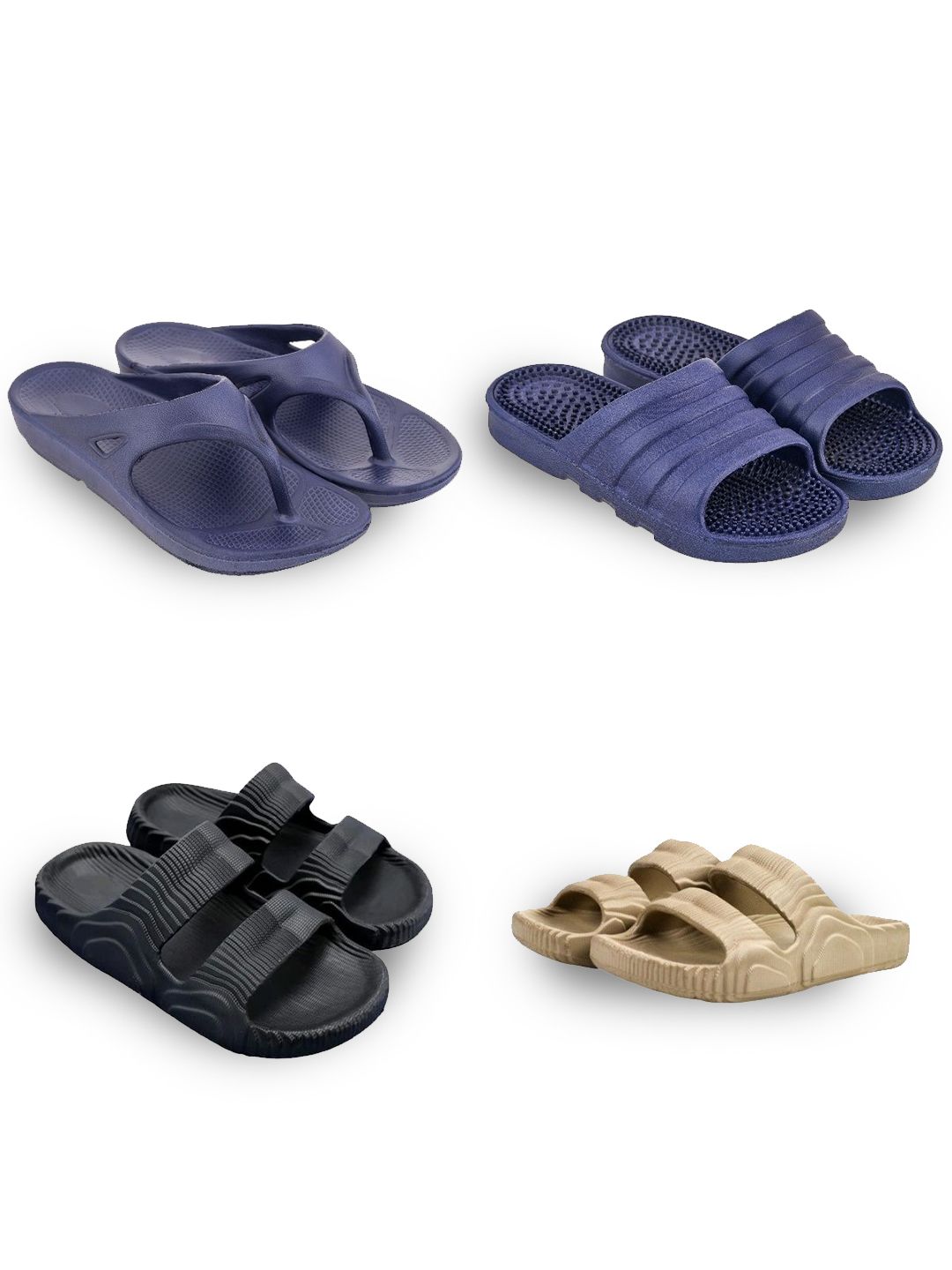Feel alive Men Set of 4 Comfortable Lightweight Thong Flip-Flops-picture-20