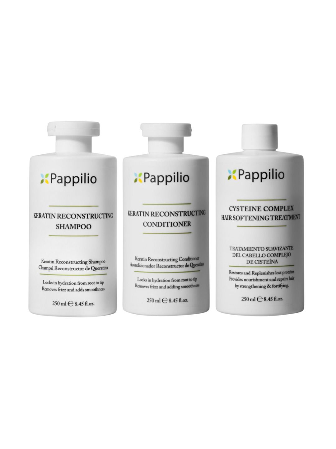 Pappilio Keratin Shampoo, Conditioner & Cysteine Treatment Hair Repair Kit - 250 ml Each-picture-15