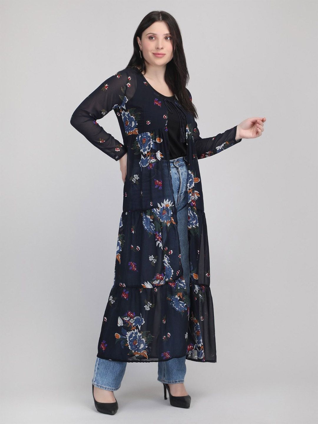 AB Collection Women Printed Longline Shrug-picture-15