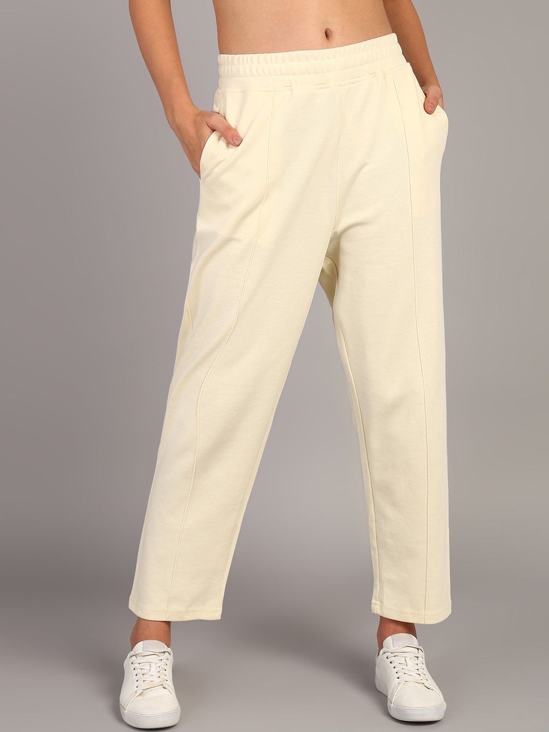 Alan Jones Women Relaxed Straight Leg Straight Fit Easy Wash Trousers-picture-14