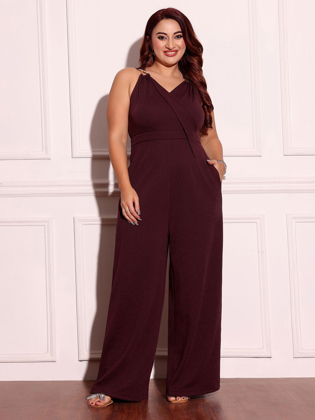 Miss Chase A+ Women Solid Sleeveless Basic Jumpsuit-picture-30