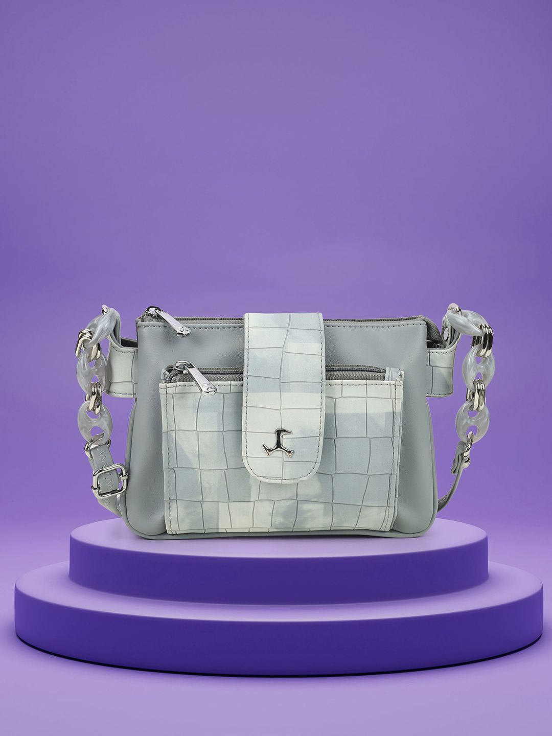Mochi Printed Structured Sling Bag-picture-33