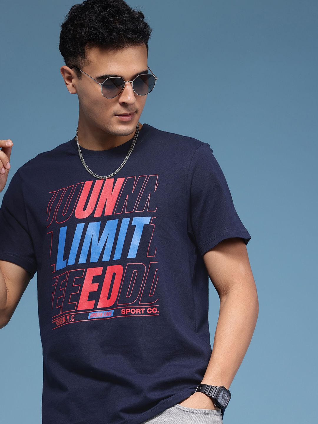 HERE&NOW Typography Printed Pure Cotton T-shirt-picture-35