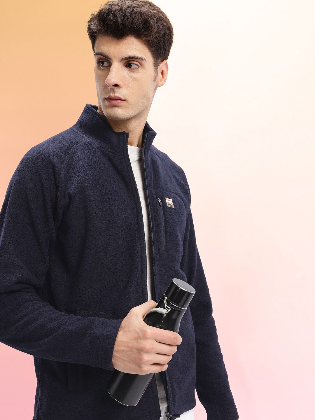 HRX by Hrithik Roshan Mock Collar Fleece Outdoor Sweatshirt-image-34