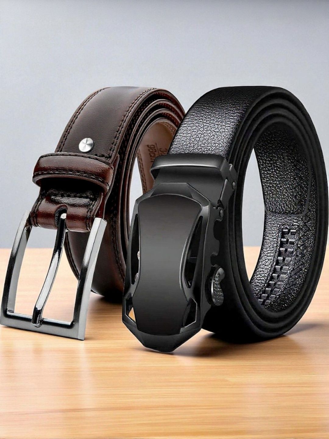 Roadster Men Set of 2 PU Belt-picture-14