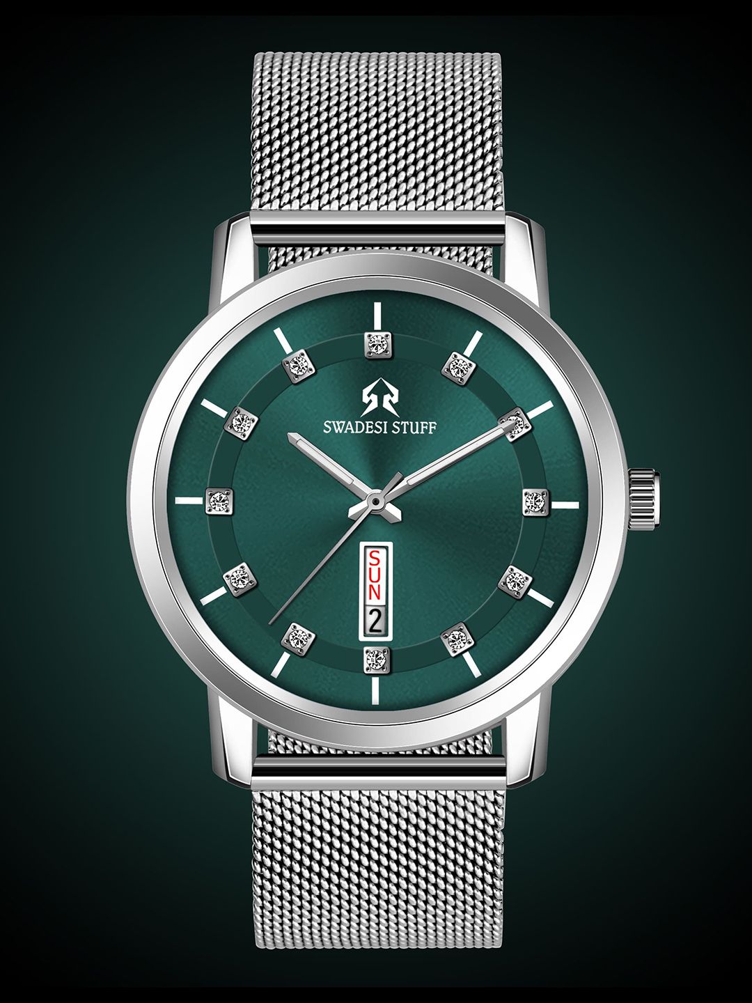SWADESI STUFF Men Dial & Straps Analogue Watch SEFAR GREEN 81-picture-22