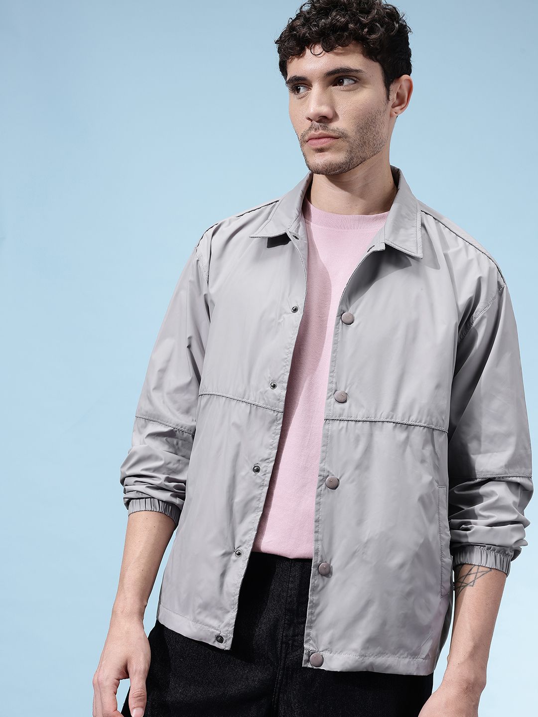 glitchez Paneled Relaxed Tailored Jacket-picture-29