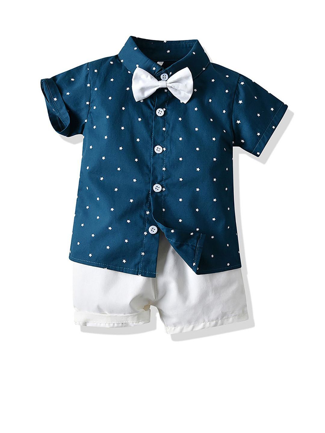 JC SPARKLE Boys Printed Short Sleeves Shirt With Shorts-image-1