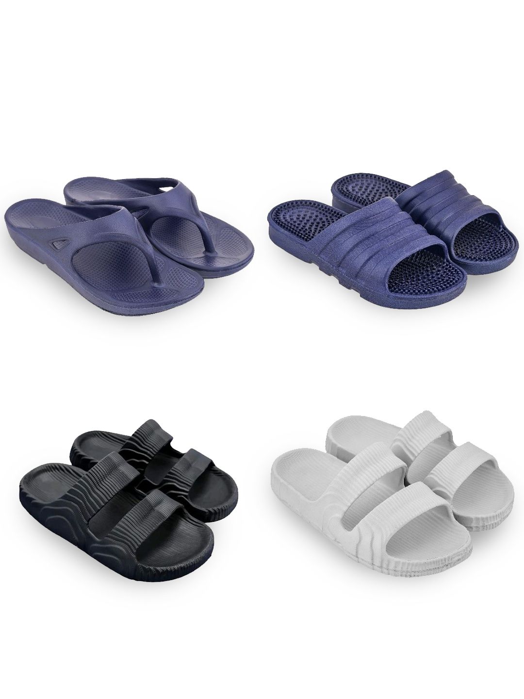 Feel alive Men Set of 4 Ultra-Comfortable & Lightweight Thong Flip-Flops-picture-28