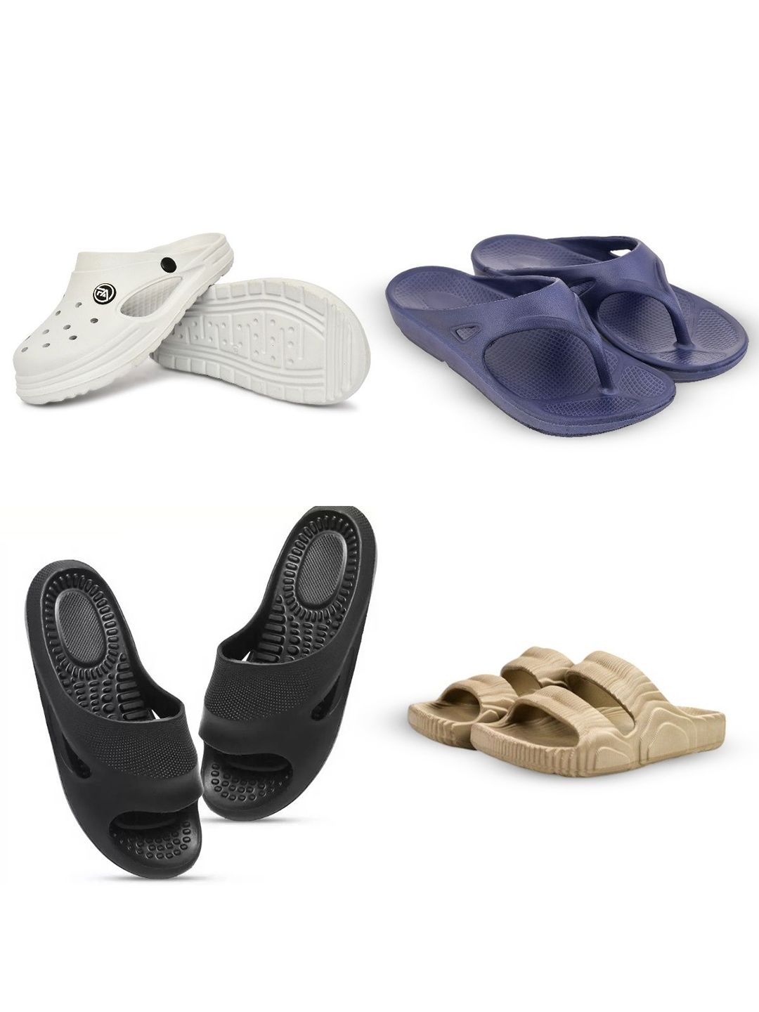 Feel alive Men Set of 4 Lightweight Flip Flops-picture-34