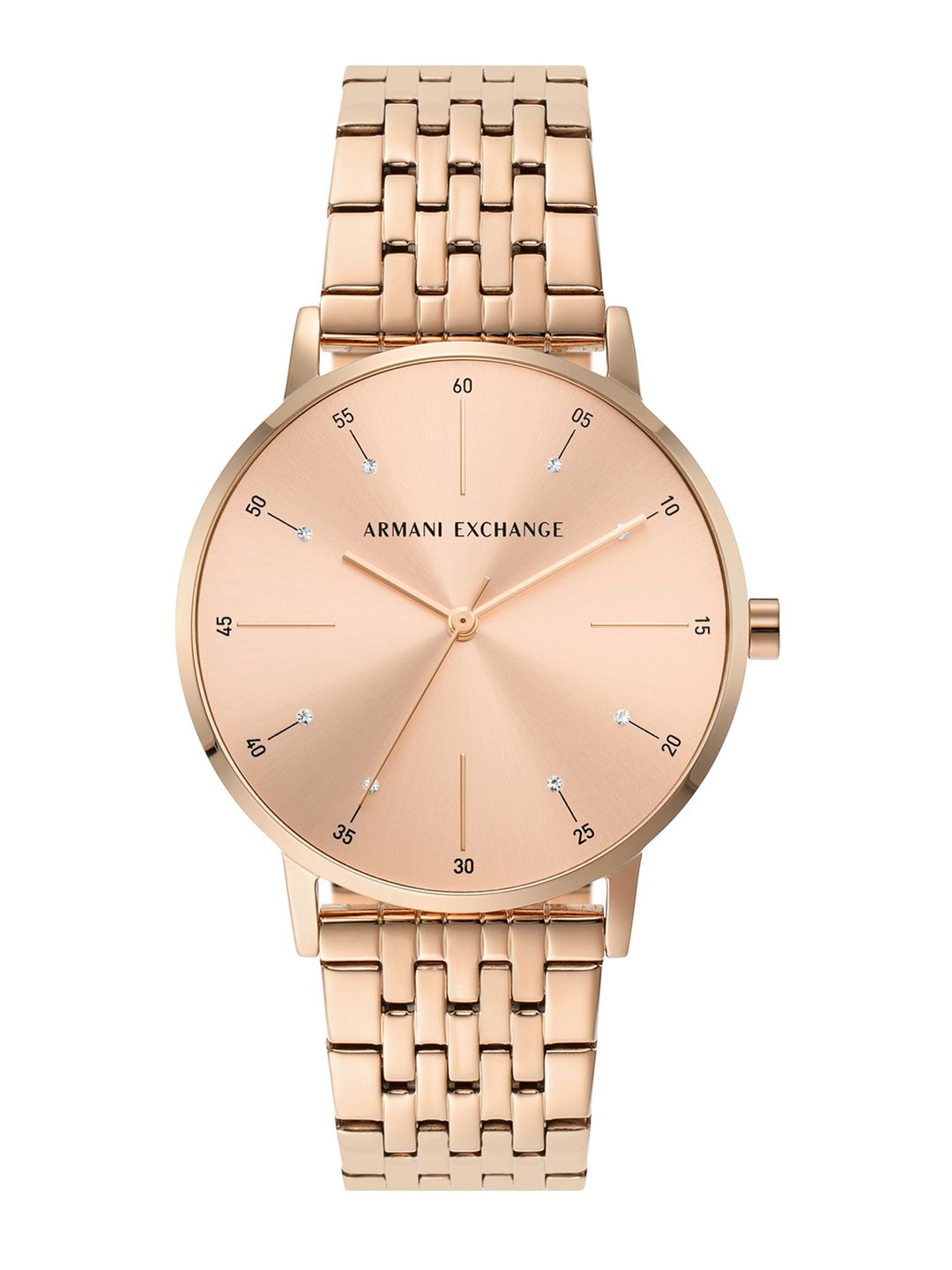 Armani Exchange Women Rose Gold-Toned Embellished Dial & Rose Gold-Plated Watch AX5581-picture-18