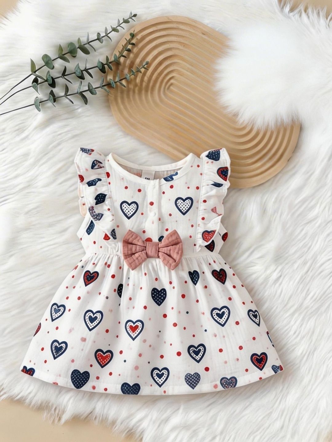 SK DRESSES Print Flutter Sleeve Fit & Flare Dress-picture-12