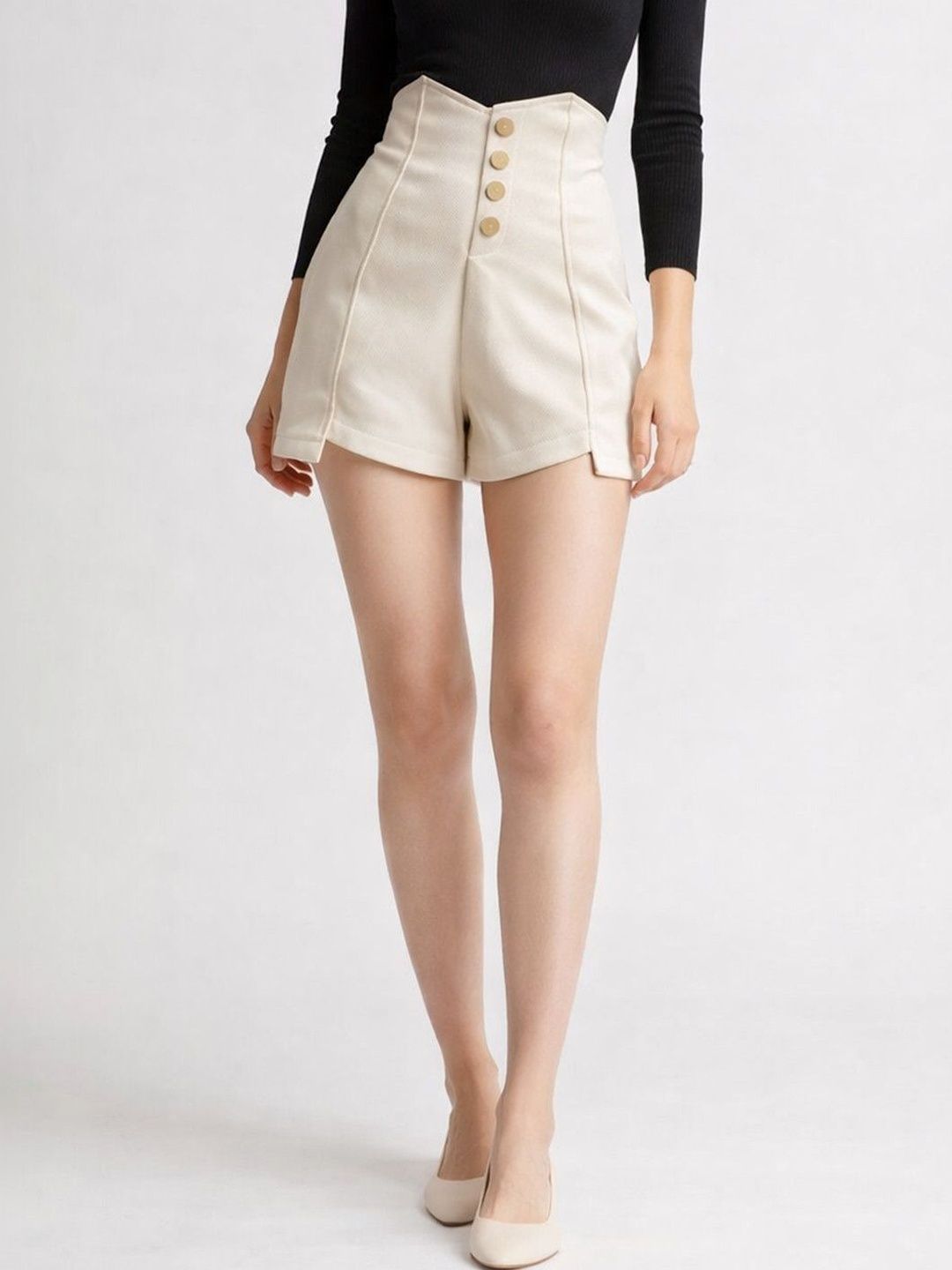Suo Women Polyester Above Knee Shorts-picture-13