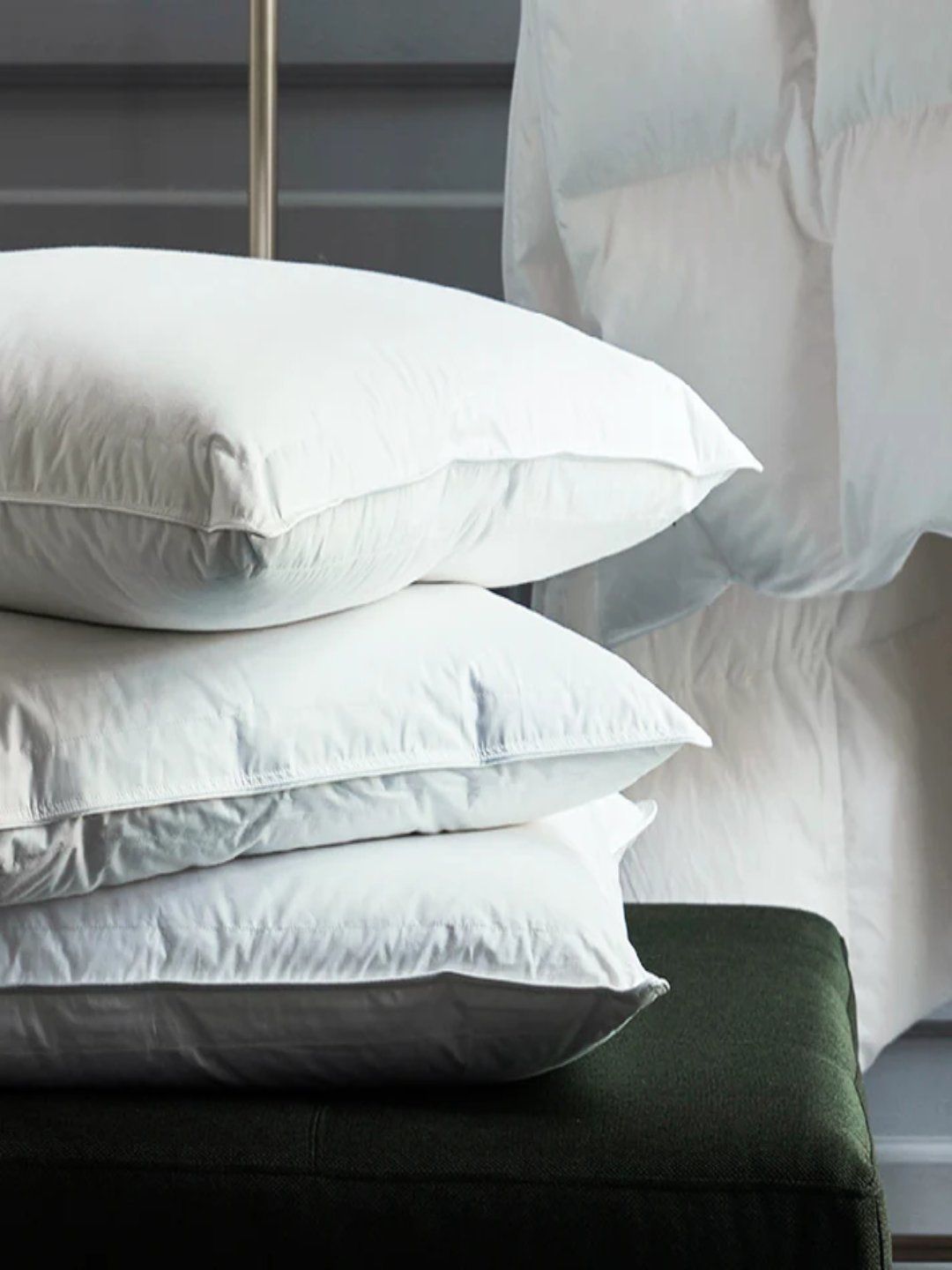 SHRNM White Feathers Filled Cotton Lightweight Sleep Pillow-image-39