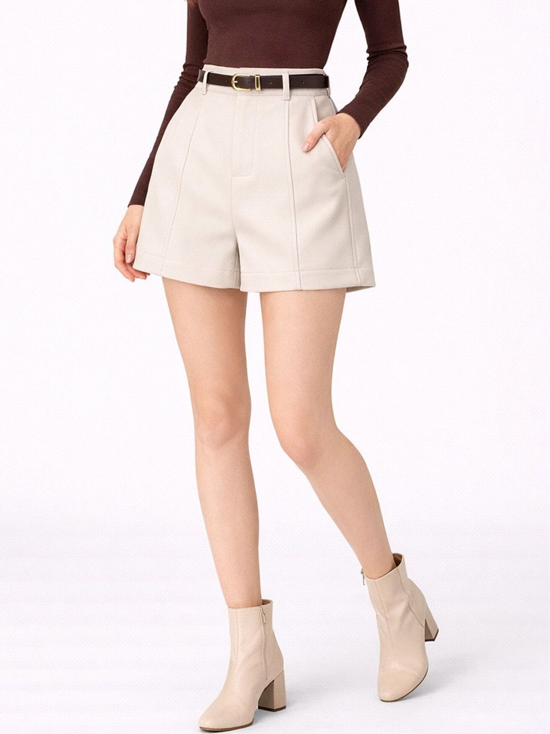 Mast & Harbour Women High-Rise Shorts-picture-38