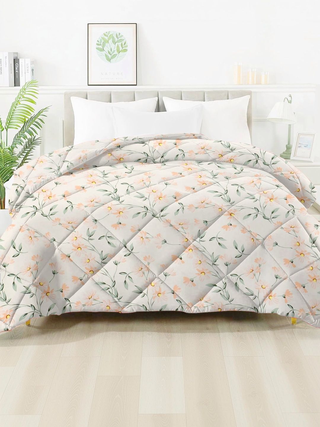 floating dreams pink geometric mild winter 210 gsm comforter