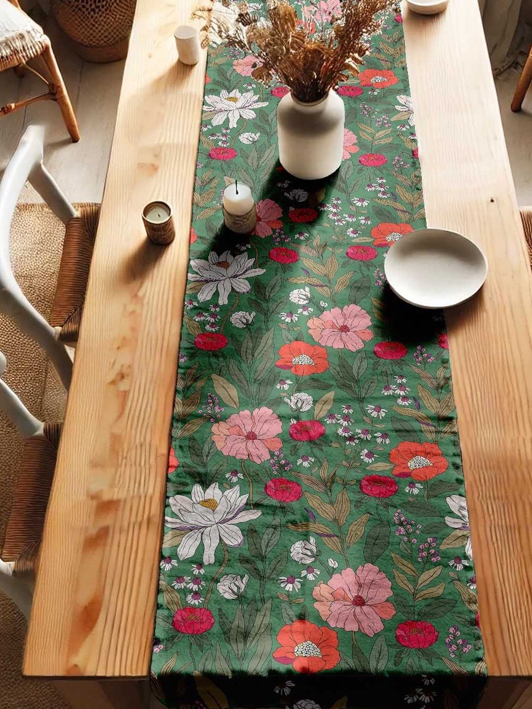 Vargottam Green Printed Pure Cotton Table Runners-image-33