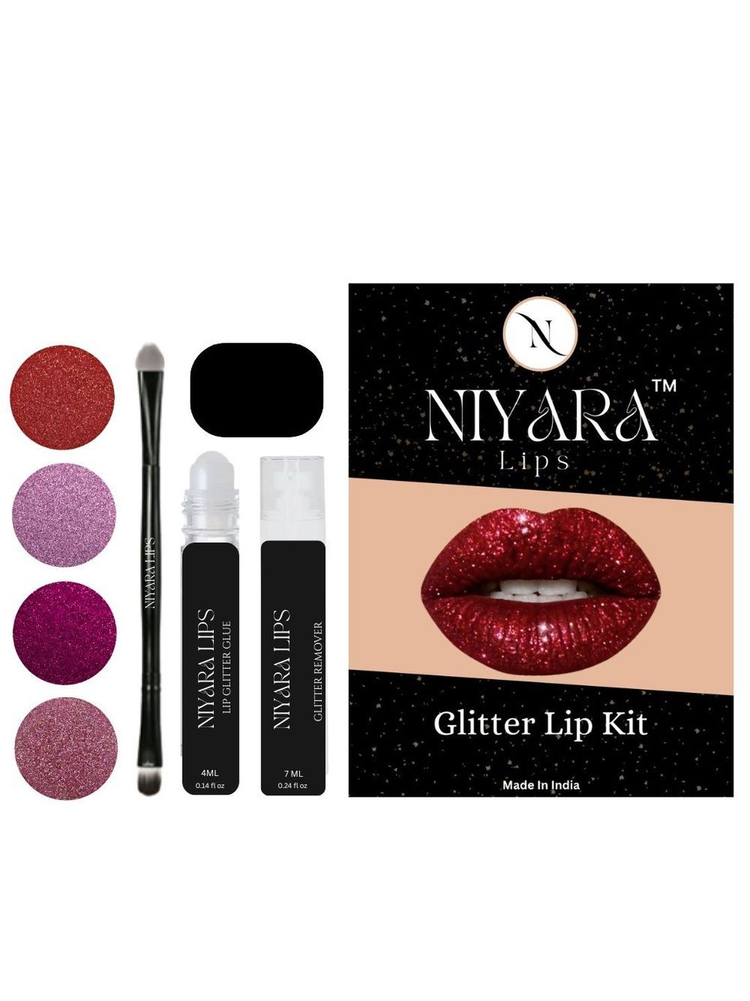 Niyara Lips Glitter Lip Kit Set A - Party Glam Set-picture-38