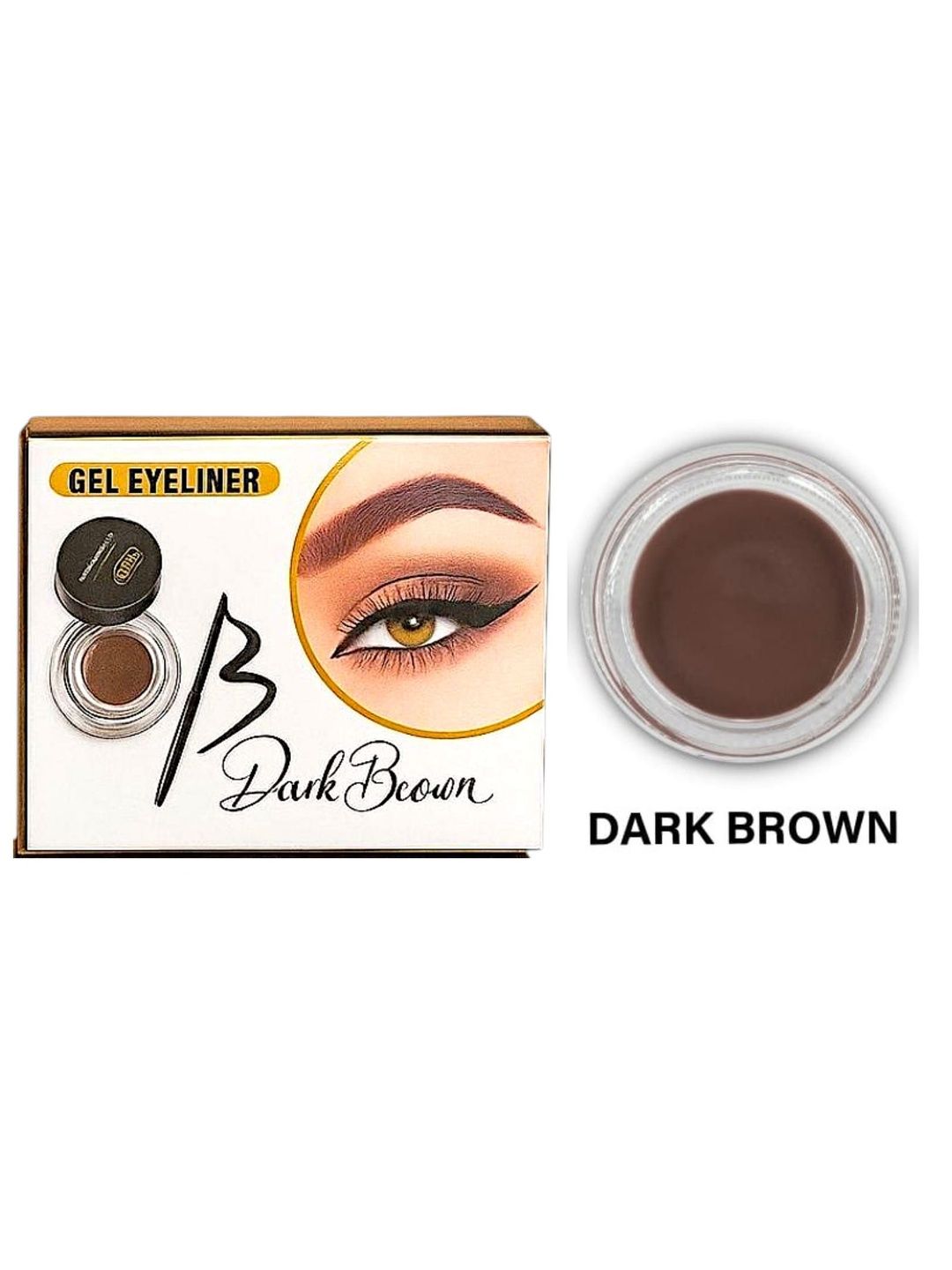OB Ocean Beauty Waterproof Smudge Proof Gel Eye Liner - 5 g - Dark Brown-picture-37