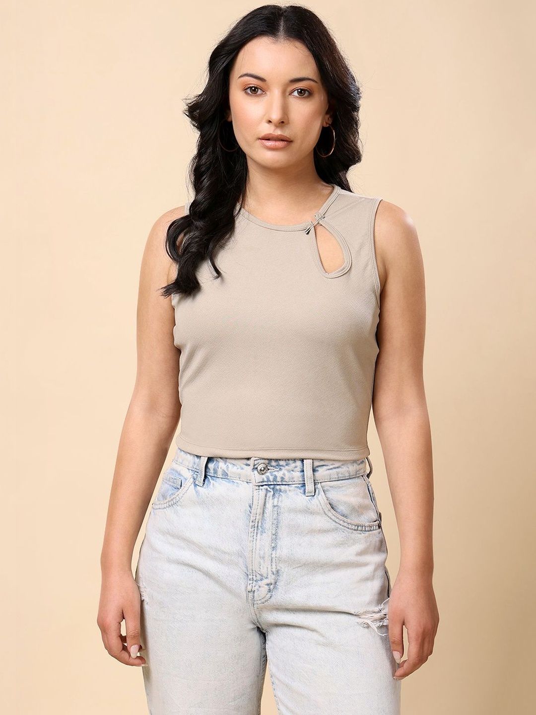 DressBerry Cotton Blend Crop Top-picture-31