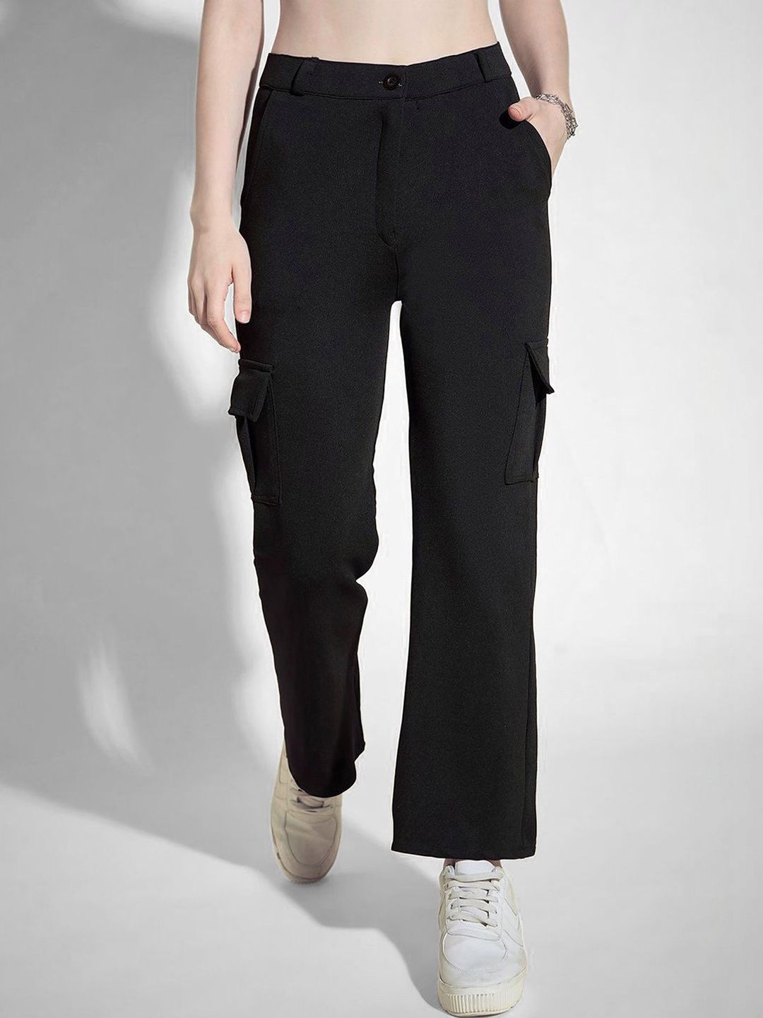 Navyankaa Women Straight Fit High-Rise Trousers-picture-40