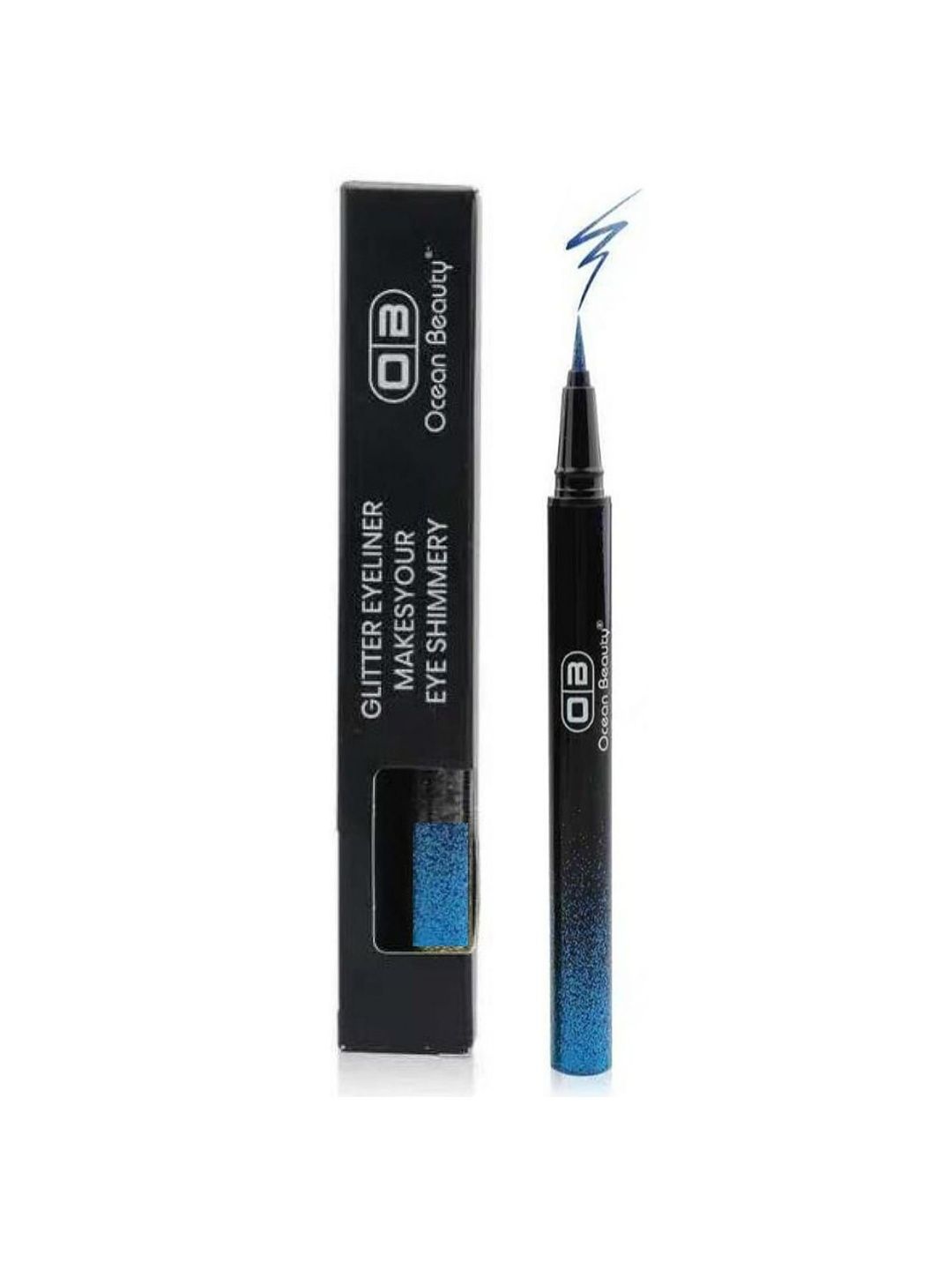 OB Ocean Beauty Waterproof Long Lasting Glitter Eye Liner Sketch Pen - 1.2 ml - Blue 01-picture-24