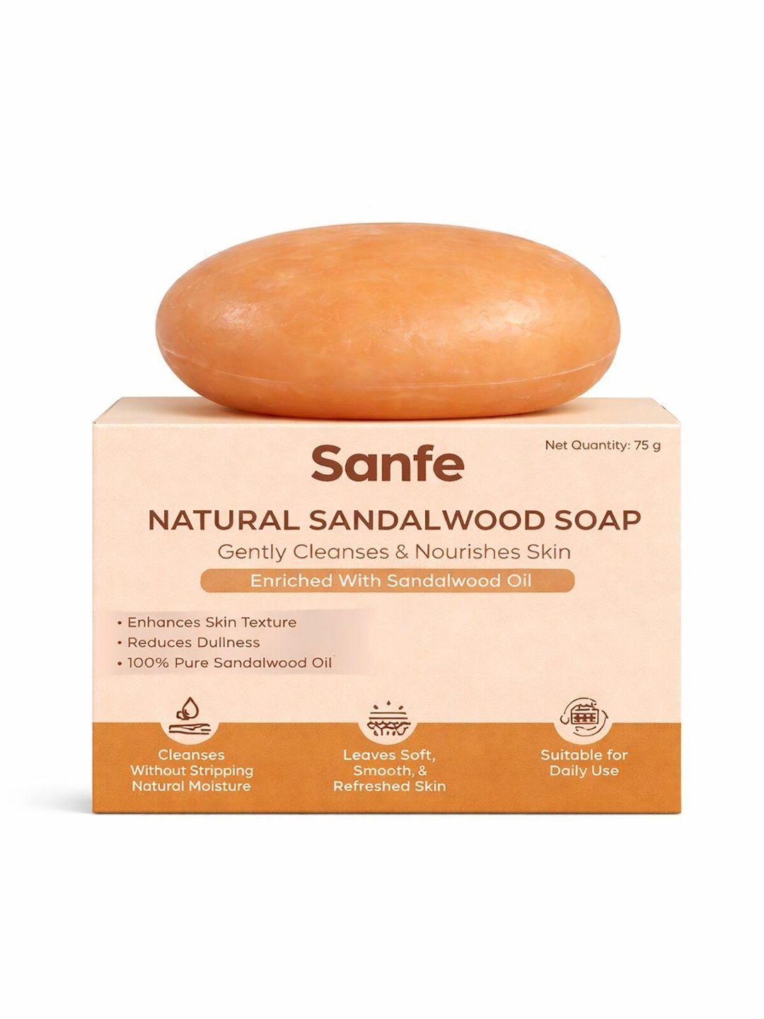 Sanfe Natural Sandalwood Soap For Dullness - 75 g-picture-23